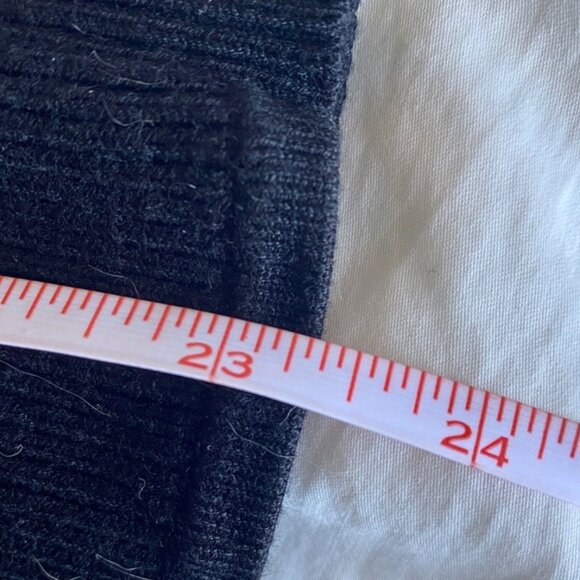 Black w White Stripes Stretchy Mock Turtleneck Sweater - Picture 5 of 6